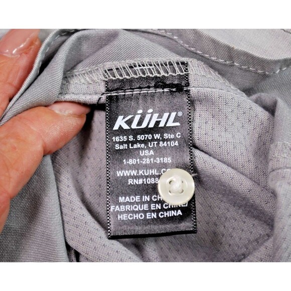 NWT Kuhl Women's Ash Gray Kiley #8320 Long Sleeve Button Down Knit Sides Size S - Picture 7 of 8